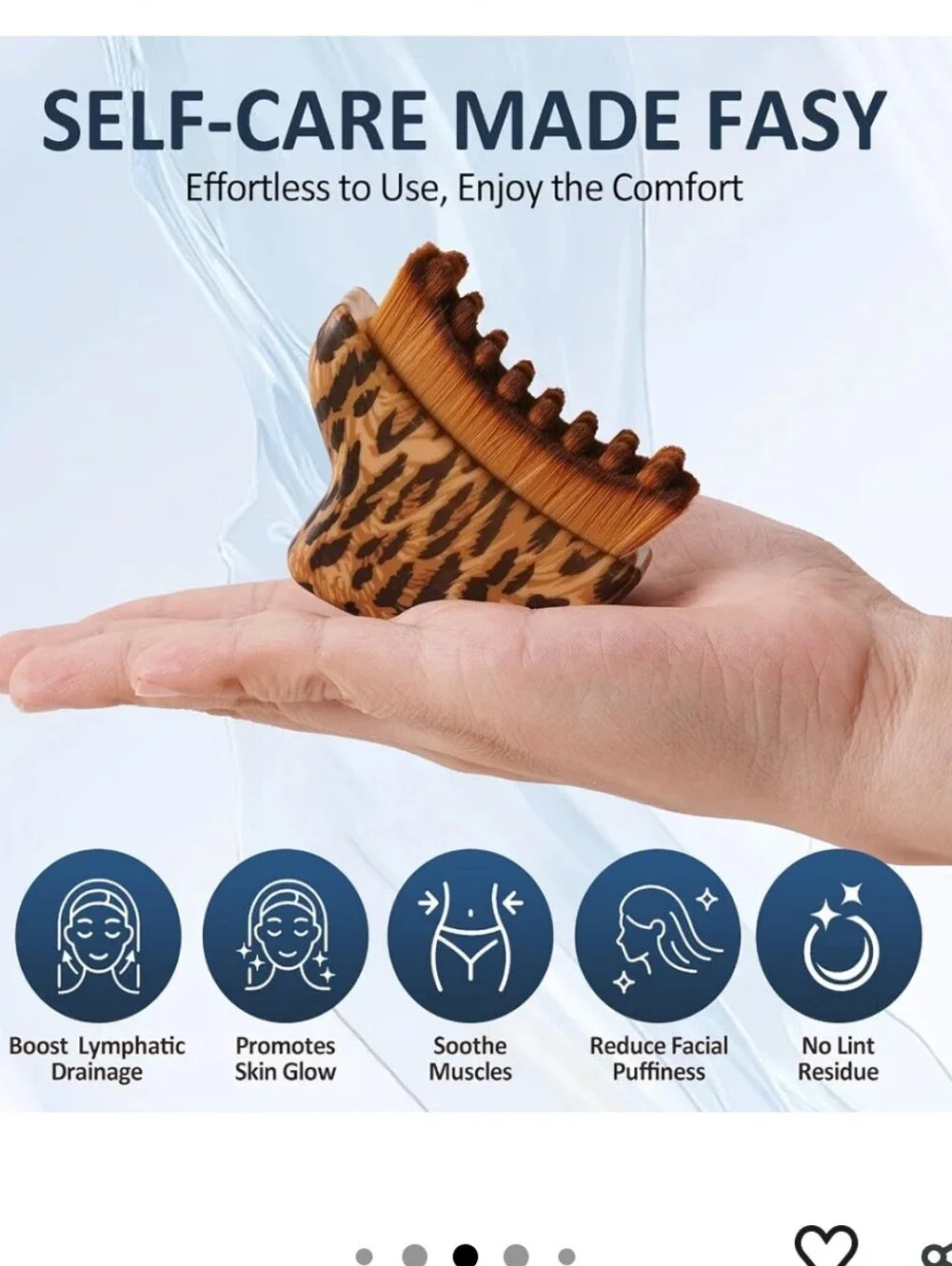Leopard Print Lymphatic Contour Brush for Face